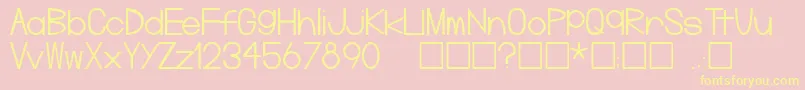 Pinelintgerm Font – Yellow Fonts on Pink Background