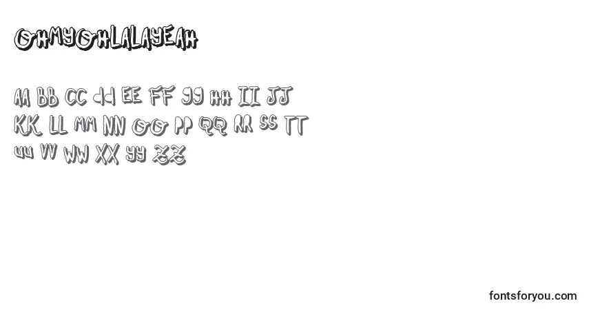 OhMyOhLaLaYeah2-fontti – aakkoset, numerot, erikoismerkit