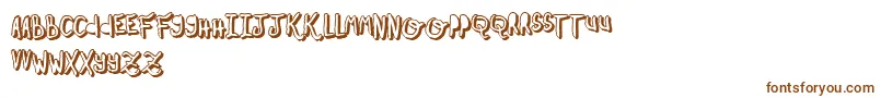 フォントOhMyOhLaLaYeah2 – 白い背景に茶色のフォント