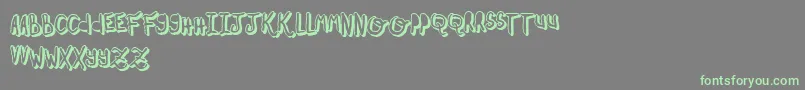 OhMyOhLaLaYeah2 Font – Green Fonts on Gray Background