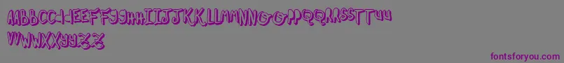 Шрифт OhMyOhLaLaYeah2 – фиолетовые шрифты на сером фоне