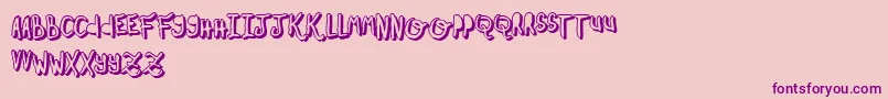 OhMyOhLaLaYeah2 Font – Purple Fonts on Pink Background