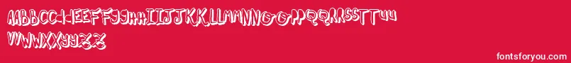 OhMyOhLaLaYeah2 Font – White Fonts on Red Background