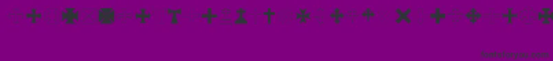 Шрифт RtaCross – чёрные шрифты на фиолетовом фоне