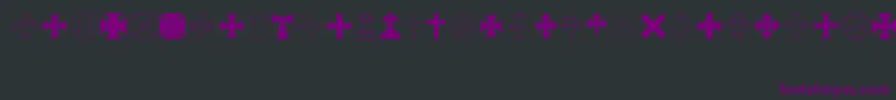 Шрифт RtaCross – фиолетовые шрифты на чёрном фоне