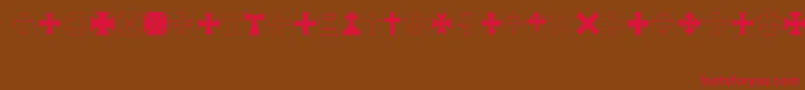 RtaCross Font – Red Fonts on Brown Background