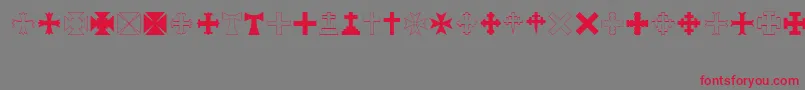 RtaCross Font – Red Fonts on Gray Background