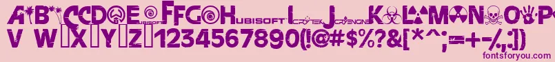 FarcryExtrabold Font – Purple Fonts on Pink Background