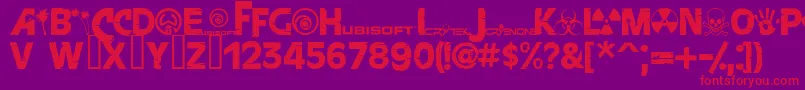 FarcryExtrabold Font – Red Fonts on Purple Background