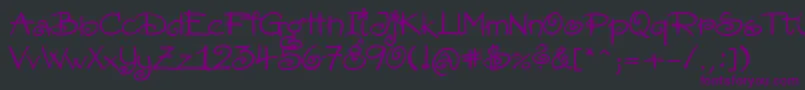 Amorectt Font – Purple Fonts on Black Background