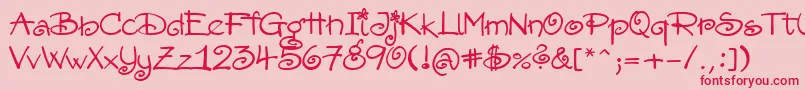 More about Amorectt Font Amorectt Font – Red Fonts on Pink Background