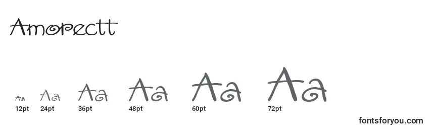 Amorectt Font Sizes