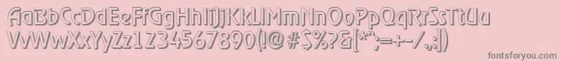 OnstageshadowRegular Font – Gray Fonts on Pink Background