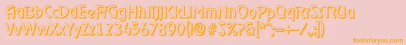 OnstageshadowRegular Font – Orange Fonts on Pink Background