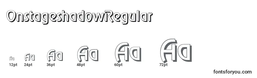 OnstageshadowRegular Font Sizes