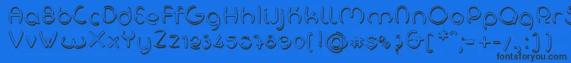 H2oShadow Font – Black Fonts on Blue Background