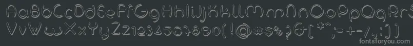 H2oShadow Font – Gray Fonts on Black Background