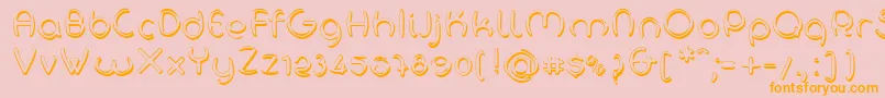 H2oShadow Font – Orange Fonts on Pink Background