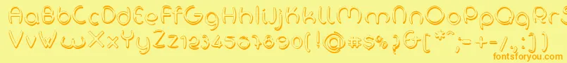 H2oShadow Font – Orange Fonts on Yellow Background