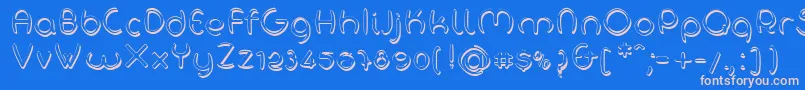 H2oShadow Font – Pink Fonts on Blue Background