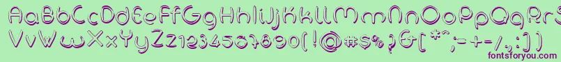 H2oShadow Font – Purple Fonts on Green Background