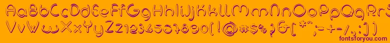 H2oShadow Font – Purple Fonts on Orange Background