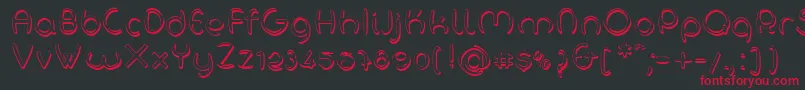 H2oShadow Font – Red Fonts on Black Background