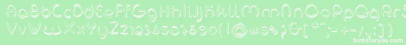 H2oShadow Font – White Fonts on Green Background