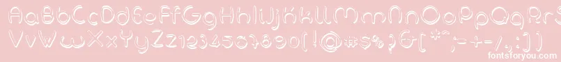 H2oShadow Font – White Fonts on Pink Background