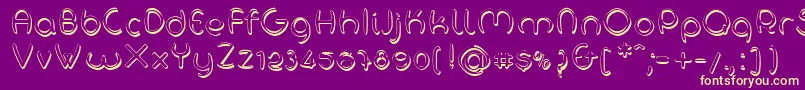 H2oShadow Font – Yellow Fonts on Purple Background
