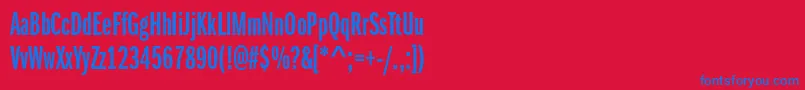 FranklingothicbookxcmpcBold Font – Blue Fonts on Red Background