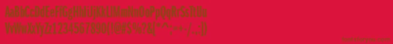 FranklingothicbookxcmpcBold-fontti – ruskeat fontit punaisella taustalla
