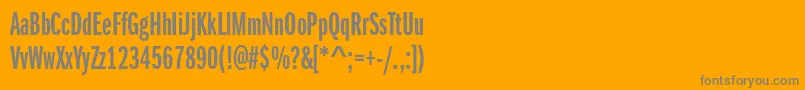 Шрифт FranklingothicbookxcmpcBold – серые шрифты на оранжевом фоне