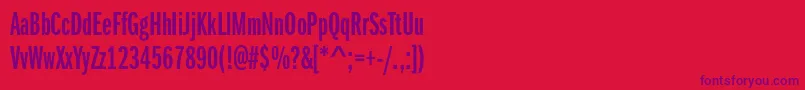 Шрифт FranklingothicbookxcmpcBold – фиолетовые шрифты на красном фоне