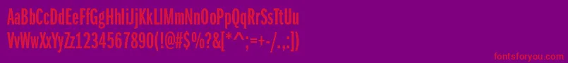 Шрифт FranklingothicbookxcmpcBold – красные шрифты на фиолетовом фоне