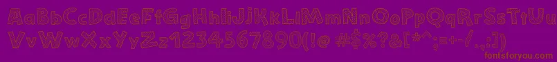 Шрифт StefanieDots – коричневые шрифты на фиолетовом фоне