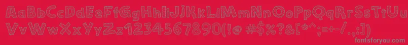 Шрифт StefanieDots – серые шрифты на красном фоне