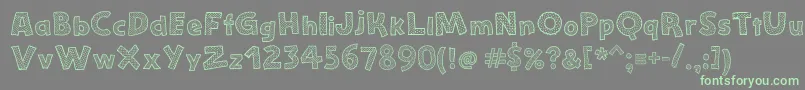 Шрифт StefanieDots – зелёные шрифты на сером фоне