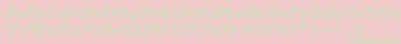 フォントStefanieDots – ピンクの背景に緑の文字