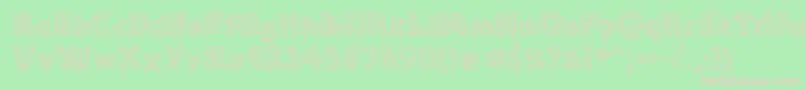 フォントStefanieDots – 緑の背景にピンクのフォント
