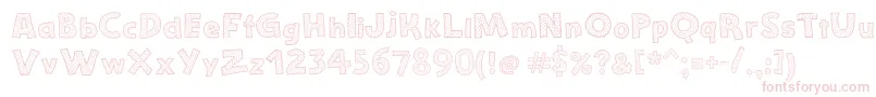 StefanieDots-fontti – vaaleanpunaiset fontit valkoisella taustalla
