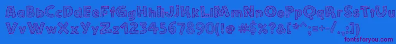Шрифт StefanieDots – фиолетовые шрифты на синем фоне