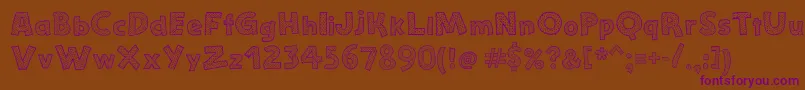 Шрифт StefanieDots – фиолетовые шрифты на коричневом фоне