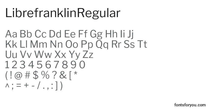 A fonte LibrefranklinRegular (82236) – alfabeto, números, caracteres especiais