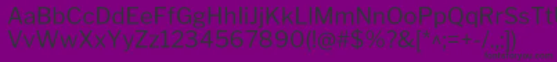 フォントLibrefranklinRegular – 紫の背景に黒い文字