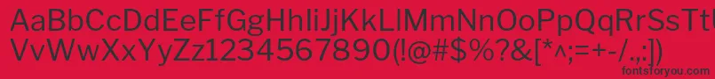 フォントLibrefranklinRegular – 赤い背景に黒い文字