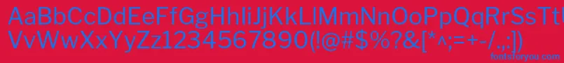 LibrefranklinRegular Font – Blue Fonts on Red Background