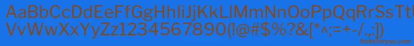 LibrefranklinRegular Font – Brown Fonts on Blue Background