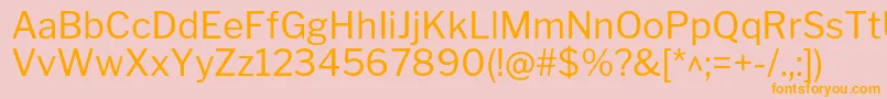 LibrefranklinRegular Font – Orange Fonts on Pink Background