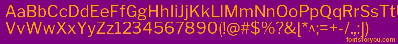 LibrefranklinRegular Font – Orange Fonts on Purple Background